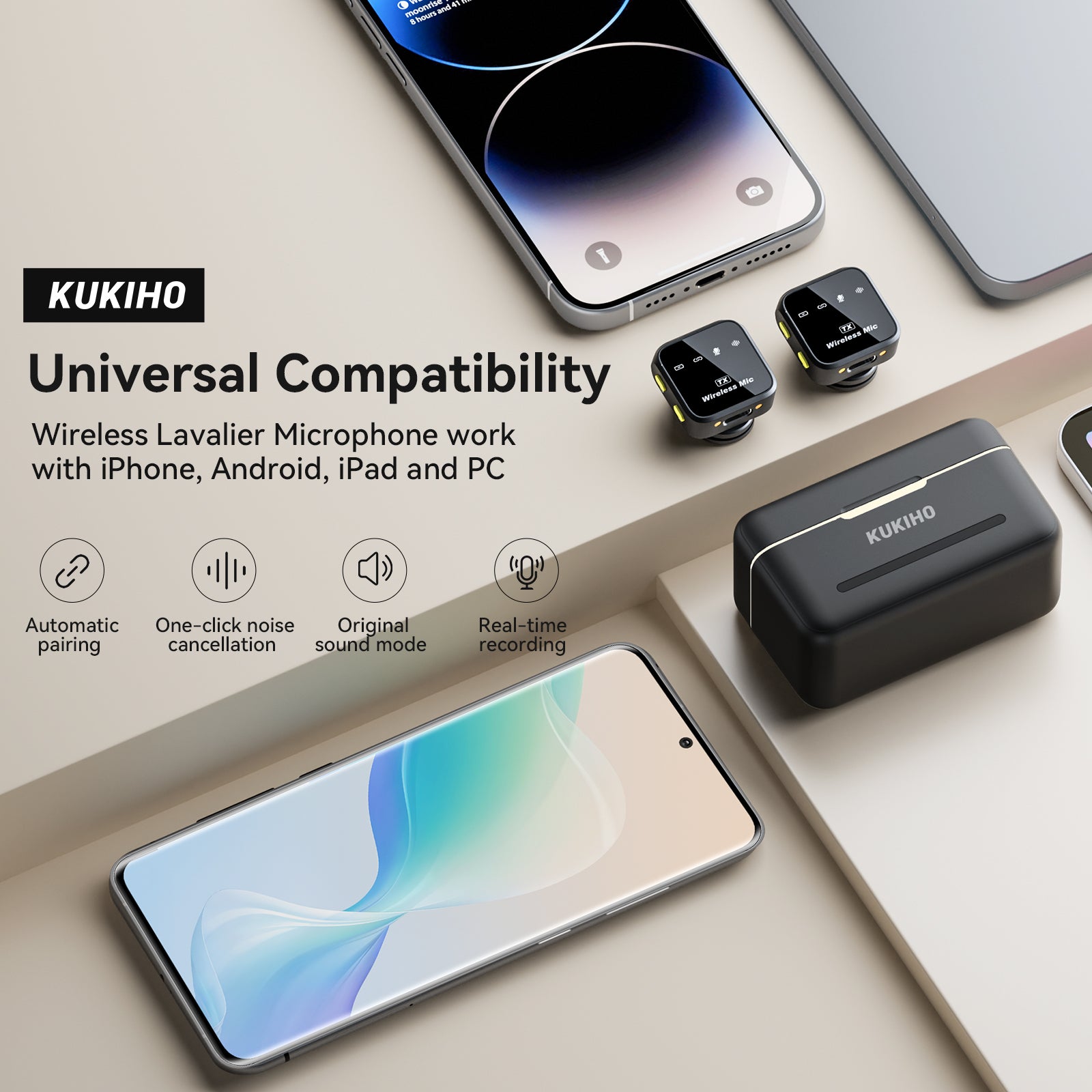 KUKIHO Wireless Lavalier Microphone