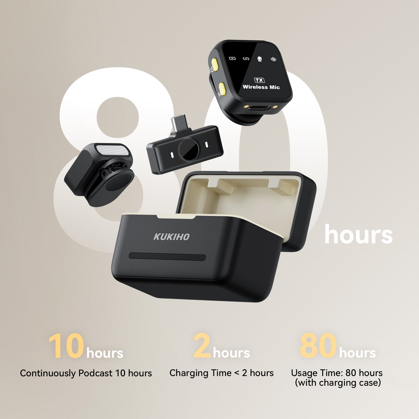 KUKIHO Wireless Lavalier Microphone